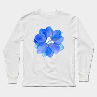 Royal Blue Delphinium Long Sleeve T-Shirt